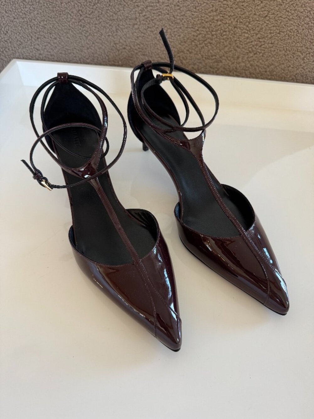 Khaite Mia Pump Patent Leather - Burgundy/Size 40.5
